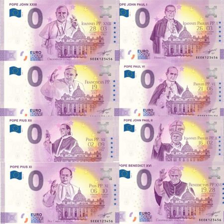 Vatican 8 X 0 Euro Souvenir 2022 - Papes du XXe siècles