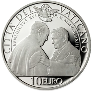 Vatican Benoit XVI et François - 10 Euros Argent 2023