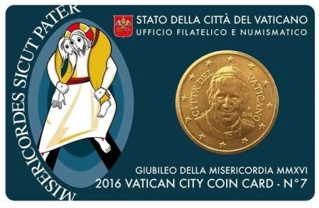 Vatican BU.2016 50 Cents, Coincard 7 - 50 cents 2016 - François