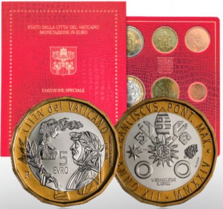Vatican Coffret BU Euro incluant la 5 Euros 2024  - 650 ans de la mort de Pétrarque