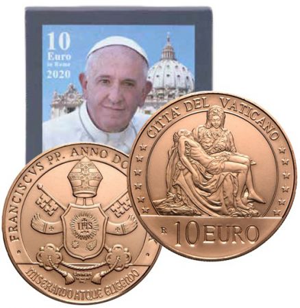 Vatican La Pietà de Michel-Ange - 10 Euros Cuivre Vatican 2020