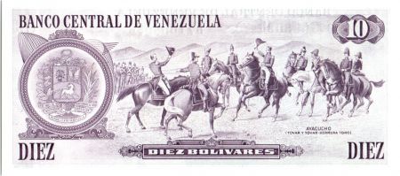 Venezuela 10 Bolivares Maréchal Sucre - Chevaux - Ayacucho - 1981 - Neuf
