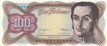 Venezuela 100 Bolivares Simon Bolivar - 1979