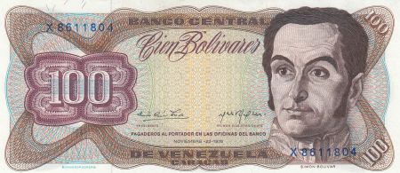 Venezuela 100 Bolivares Simon Bolivar - 23-11-1976