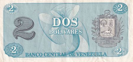 Venezuela 2 Bolivares - Simon Bolivar - Armoiries - 1989 - Série AD - P.69