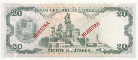 Venezuela 20 Bolivares 1979 - José Antonio Paez Specimen