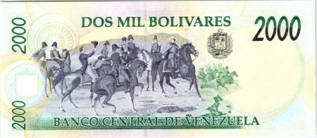 Venezuela 2000 Bolivares Gal A.J. De Sucre - Bataille de Ayacucho - 1998