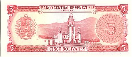 Venezuela 5 Bolivares Simon Bolivar - F de Miranda - 1972