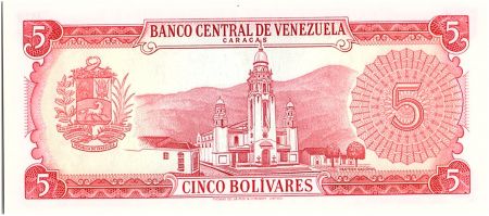 Venezuela 5 Bolivares Simon Bolivar - F de Miranda - 1974