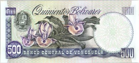 Venezuela 500 Bolivares Simon Bolivar - Orchidées - 1998