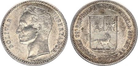 Venezuela Y.36 1/2 Bolivar, Simon Bolivar - 1954