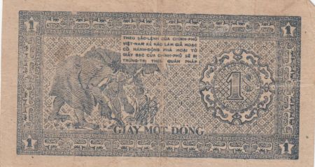 Vietnam 1 Dong Ho Chi Minh - 1947 - P.9c filigrane Cercle