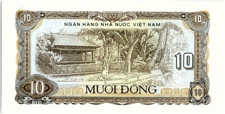 Vietnam 10 Dong,  Armoiries - Maison et palmiers - 1980 - P.86