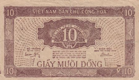 Vietnam 10 Dong Ho Chi Minh - 1948 - P.22c  Série YA 090 - Filigrane Vietnam
