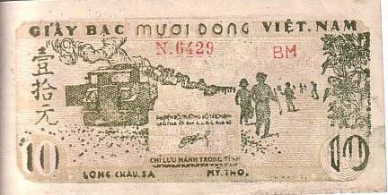 Vietnam 10 Dong Ho Chi Minh, soldats - Travailleurs 1952