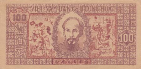 Vietnam 100 Dong, Ho Chi Minh - 1948 - P.28 a Sans filigrane