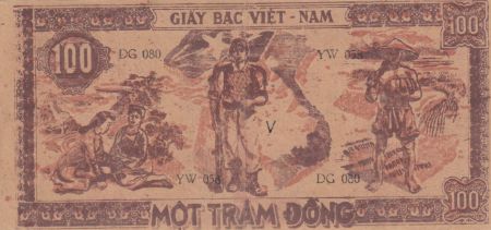 Vietnam 100 Dong Ho Chi Minh - 1948 - P.28b Filigrane VN