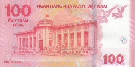 Vietnam 100 Dong Ho Chi Minh - 65 ans Banque du Vietnam 2016