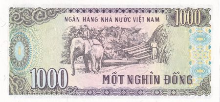 Vietnam 1000 Dong - Ho Chi Ming - Eléphant - 1988 - P.107a