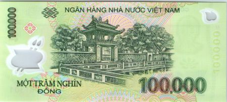 Vietnam 100000 Dong Ho Chi Minh - Temple Van Mieu 2016