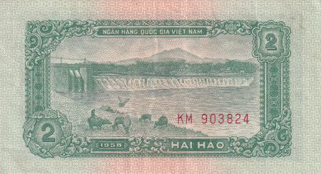 Vietnam 2 Hao - Barrage - Armoiries - 1958 - P.69