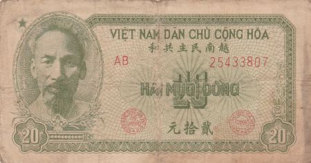 Vietnam 20 Dong Ho Chi Minh - 1951