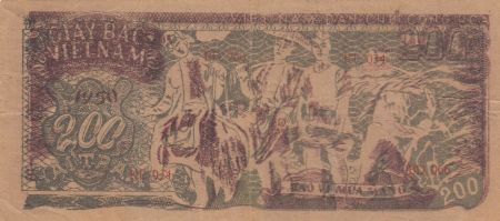 Vietnam 200 Dong Ho Chi Minh, paysans - 1950