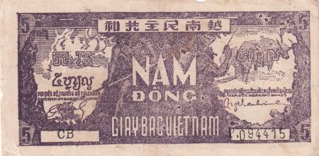 Vietnam 5 Dong - Ho Chi Minh - ND (1948) - P.094415