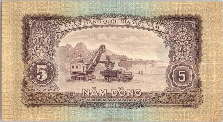Vietnam 5 Dong, Ho Chi Minh - Chantier - 1958 - P.73
