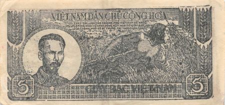 Vietnam 5 Dong, Ho Chi Minh 1948 - Série H.073065 - TTB - P.17