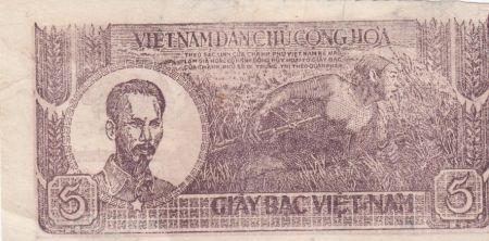 Vietnam 5 Dong Ho Chi Minh - 1948 - P.17a  Série MC