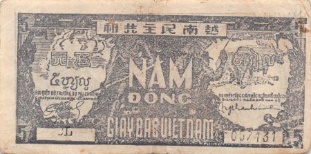 Vietnam 5 Dong Ho Chi Minh 1948 - Série F.057131 - TTB