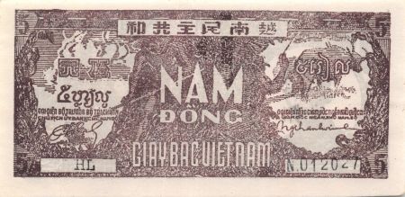 Vietnam 5 Dong Ho Chi Minh 1948 - Série N.012027 - SUP