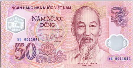 Vietnam 50 Dong Ho Chi Minh - Batiment - 2001