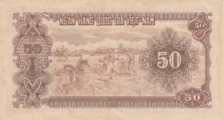 Vietnam 50 Dong Ho Chi Minh - Paysans - 1951 - TTB - P.61b