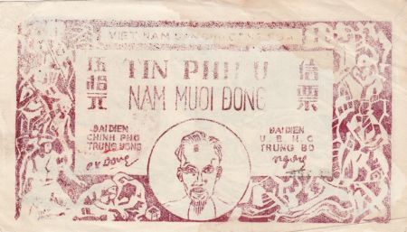 Vietnam 50 Dong Ho Chi Minh - Tin Phieu - 1949-1950 - P.50f