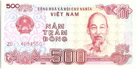 Vietnam 500 Dong, Ho Chi Minh - Port - 1988 - P.101