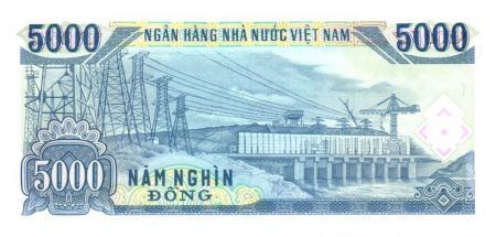 Vietnam 5000 Dong Ho Chi Minh - Usine électrique - 1991