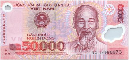 Vietnam 50000 Dong Ho Chi Minh - Monuments 2014 Polymer