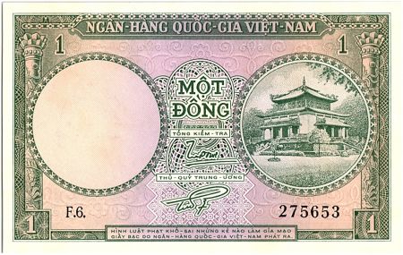 Vietnam du Sud 1 Dong , Temple - Batiment - 1956 - P.1