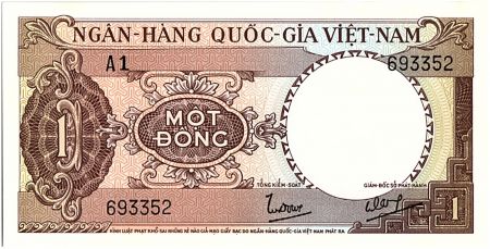 Vietnam du Sud 1 Dong, Brun - Tracteur - 1964 - P.15  - Alp A1