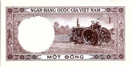 Vietnam du Sud 1 Dong, Brun - Tracteur - 1964 - P.15  - Alp A1