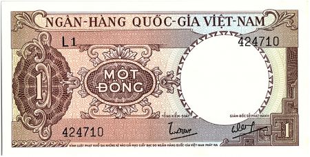 Vietnam du Sud 1 Dong, Brun - Tracteur - 1964 - P.15  - Alp L1