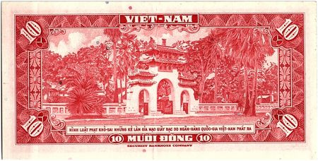 Vietnam du Sud 10 Dong, Paysans - Porte - 1962 - P.5