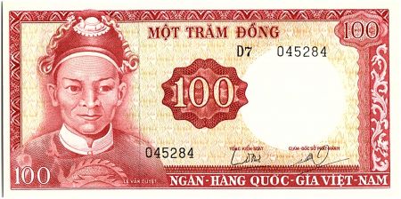 Vietnam du Sud 100 Dong, Le Van Duyet - Porte - 1966 - P.19 b