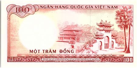 Vietnam du Sud 100 Dong, Le Van Duyet - Porte - 1966 - P.19 b