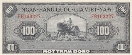Vietnam du Sud 100 Dong Tracteur - Oiseau - 1955