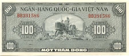 Vietnam du Sud 100 Dong Tracteur - Oiseau