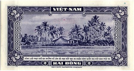 Vietnam du Sud 2 Dong, Bateau -Rivière -1955 - P.12 a - Alp 65 A