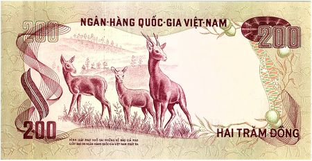 Vietnam du Sud 200 Dong, Palais de l\'indépendance - Biches - 1972 - P.32